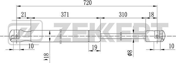 Zekkert GF-1769 - Plinski amortizer, prtljaznik/utovarni prostor www.molydon.hr