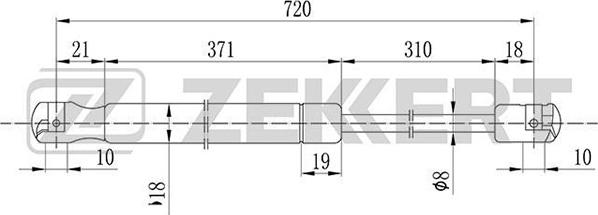 Zekkert GF-1768 - Plinski amortizer, hauba motora www.molydon.hr