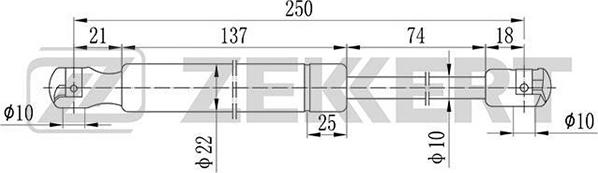 Zekkert GF-1719 - Plinski amortizer, hauba motora www.molydon.hr