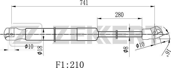 Zekkert GF-2497 - Plinski amortizer, hauba motora www.molydon.hr