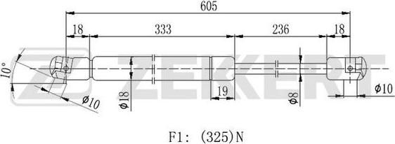 Zekkert GF-2442 - Plinski amortizer, prtljaznik/utovarni prostor www.molydon.hr