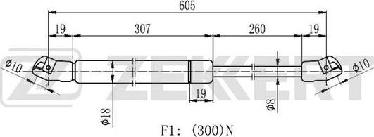 Zekkert GF-2453 - Plinski amortizer, prtljaznik/utovarni prostor www.molydon.hr