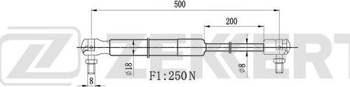 Zekkert GF-2468 - Plinski amortizer, prtljaznik/utovarni prostor www.molydon.hr