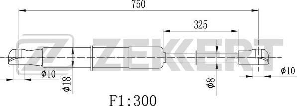 Zekkert GF-2405 - Plinski amortizer, hauba motora www.molydon.hr