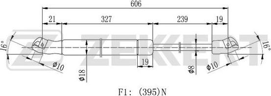 Zekkert GF-2406 - Plinski amortizer, prtljaznik/utovarni prostor www.molydon.hr