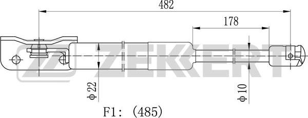 Zekkert GF-2485 - Plinski amortizer, prtljaznik/utovarni prostor www.molydon.hr