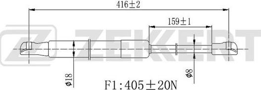 Zekkert GF-2431 - Plinski amortizer, prtljaznik/utovarni prostor www.molydon.hr