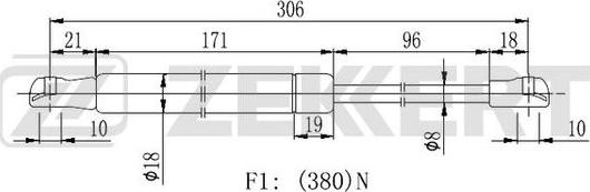 Zekkert GF-2438 - Plinski amortizer, hauba motora www.molydon.hr