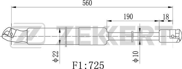 Zekkert GF-2421 - Plinski amortizer, prtljaznik/utovarni prostor www.molydon.hr