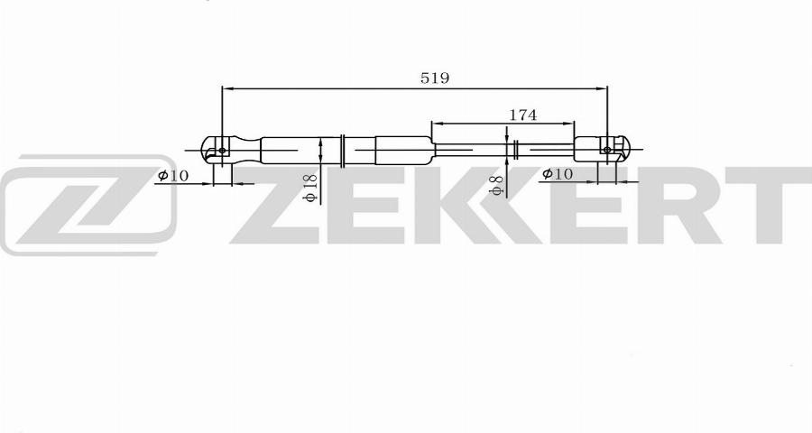 Zekkert GF-2599 - Plinski amortizer, prtljaznik/utovarni prostor www.molydon.hr