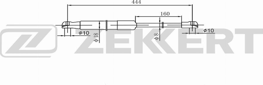 Zekkert GF-2594 - Plinski amortizer, prtljaznik/utovarni prostor www.molydon.hr