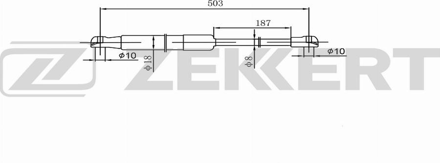 Zekkert GF-2592 - Plinski amortizer, prtljaznik/utovarni prostor www.molydon.hr