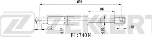 Zekkert GF-2546 - Plinski amortizer, prtljaznik/utovarni prostor www.molydon.hr