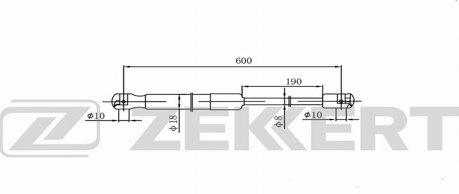 Zekkert GF-2585 - Plinski amortizer, prtljaznik/utovarni prostor www.molydon.hr