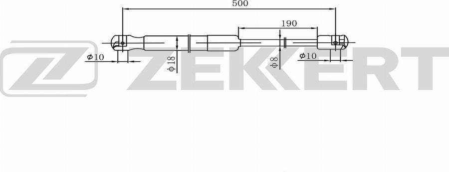 Zekkert GF-2581 - Plinski amortizer, prtljaznik/utovarni prostor www.molydon.hr