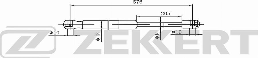 Zekkert GF-2583 - Plinski amortizer, prtljaznik/utovarni prostor www.molydon.hr