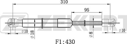 Zekkert GF-2535 - Plinski amortizer, hauba motora www.molydon.hr