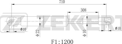 Zekkert GF-2526 - Plinski amortizer, prtljaznik/utovarni prostor www.molydon.hr