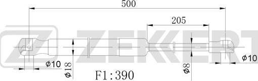 Zekkert GF-2527 - Plinski amortizer, prtljaznik/utovarni prostor www.molydon.hr