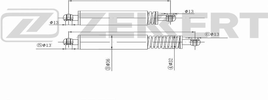 Zekkert GF-2577 - Plinski amortizer, prtljaznik/utovarni prostor www.molydon.hr