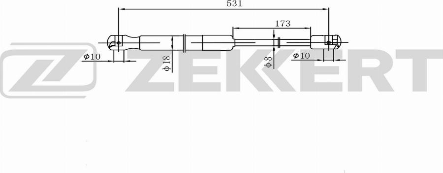 Zekkert GF-2601 - Plinski amortizer, prtljaznik/utovarni prostor www.molydon.hr