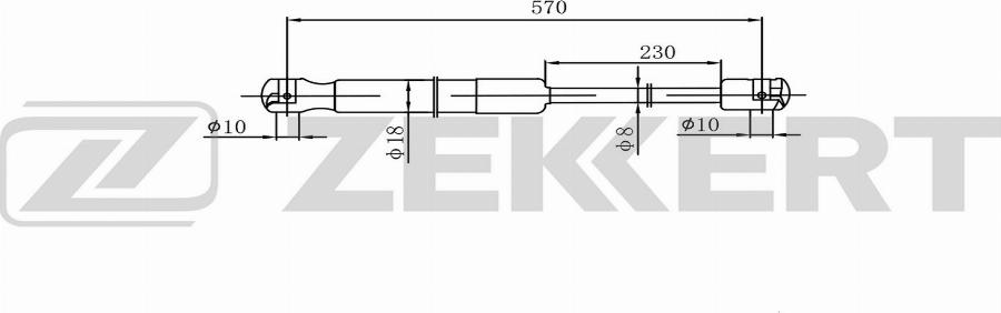 Zekkert GF-2603 - Plinski amortizer, prtljaznik/utovarni prostor www.molydon.hr