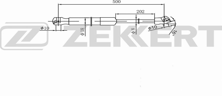 Zekkert GF-2602 - Plinski amortizer, prtljaznik/utovarni prostor www.molydon.hr