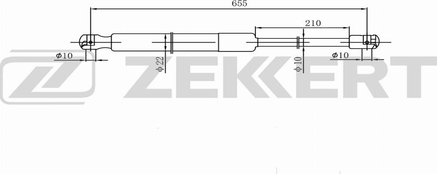 Zekkert GF-2618 - Plinski amortizer, prtljaznik/utovarni prostor www.molydon.hr