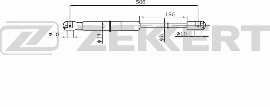 Zekkert GF-2617 - Plinski amortizer, prtljaznik/utovarni prostor www.molydon.hr