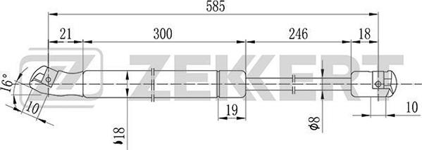 Zekkert GF-2045 - Plinski amortizer, hauba motora www.molydon.hr