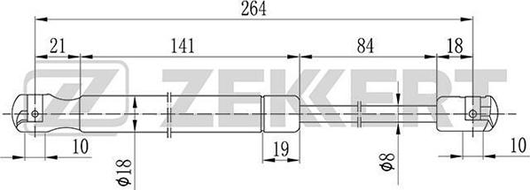 Zekkert GF-2042 - Plinski amortizer, prtljaznik/utovarni prostor www.molydon.hr