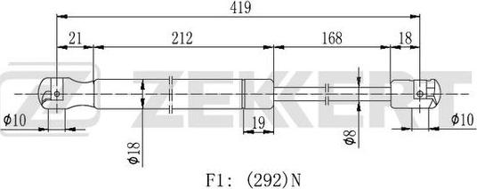 Zekkert GF-2003 - Plinski amortizer, hauba motora www.molydon.hr