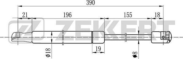 Zekkert GF-2088 - Plinski amortizer, hauba motora www.molydon.hr