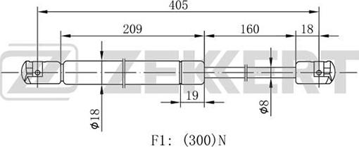 Zekkert GF-2036 - Plinski amortizer, prtljaznik/utovarni prostor www.molydon.hr