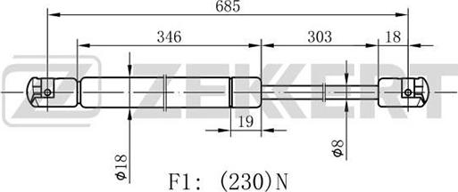 Zekkert GF-2028 - Plinski amortizer, hauba motora www.molydon.hr