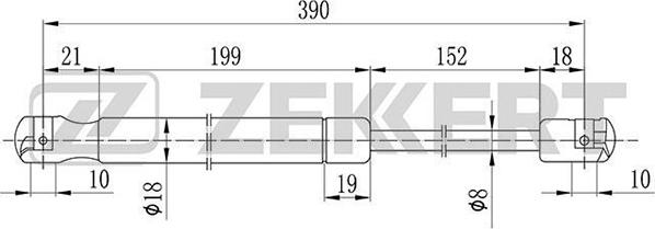 Zekkert GF-2075 - Plinski amortizer, hauba motora www.molydon.hr