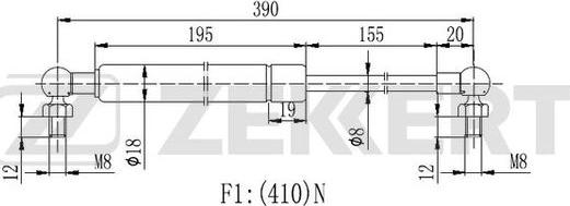 Zekkert GF-2142 - Plinski amortizer, hauba motora www.molydon.hr