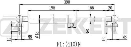 Zekkert GF-2105 - Plinski amortizer, hauba motora www.molydon.hr