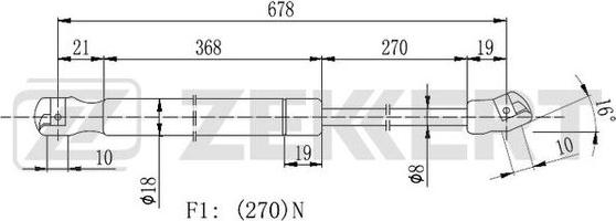 Zekkert GF-2119 - Plinski amortizer, hauba motora www.molydon.hr