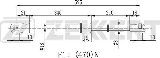 Zekkert GF-2181 - Plinski amortizer, prtljaznik/utovarni prostor www.molydon.hr