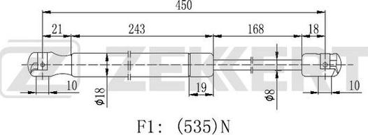 Zekkert GF-2135 - Plinski amortizer, prtljaznik/utovarni prostor www.molydon.hr