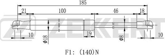 Zekkert GF-2124 - Plinski amortizer, nozna kočnica www.molydon.hr