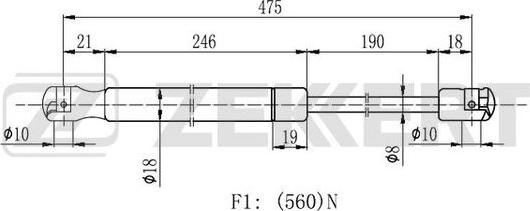 Zekkert GF-2126 - Plinski amortizer, prtljaznik/utovarni prostor www.molydon.hr