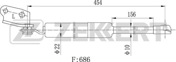 Zekkert GF-2395 - Plinski amortizer, prtljaznik/utovarni prostor www.molydon.hr