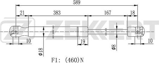 Zekkert GF-2397 - Plinski amortizer, prtljaznik/utovarni prostor www.molydon.hr