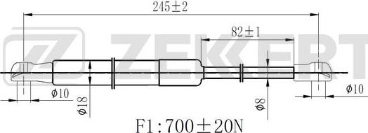 Zekkert GF-2347 - Plinski amortizer, hauba motora www.molydon.hr