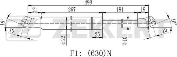 Zekkert GF-2313 - Plinski amortizer, prtljaznik/utovarni prostor www.molydon.hr