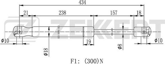 Zekkert GF-2317 - Plinski amortizer, hauba motora www.molydon.hr