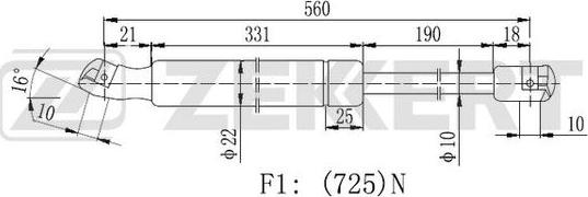 Zekkert GF-2333 - Plinski amortizer, prtljaznik/utovarni prostor www.molydon.hr