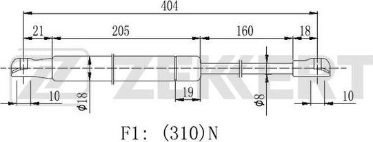 Zekkert GF-2292 - Plinski amortizer, prtljaznik/utovarni prostor www.molydon.hr